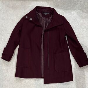 kenneth cole dark wine coat